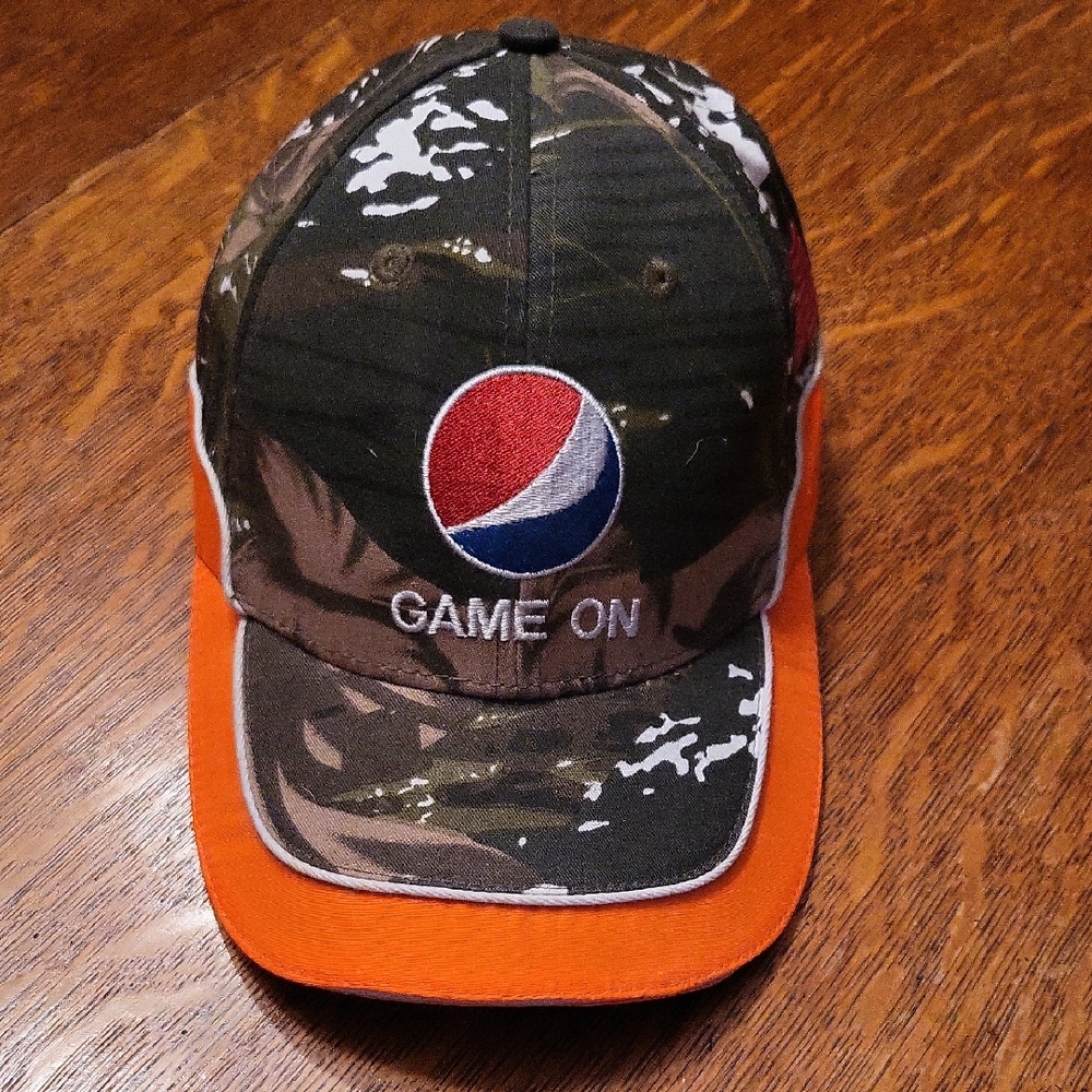 Pepsi Camouflage Cap with Bold Orange Brim